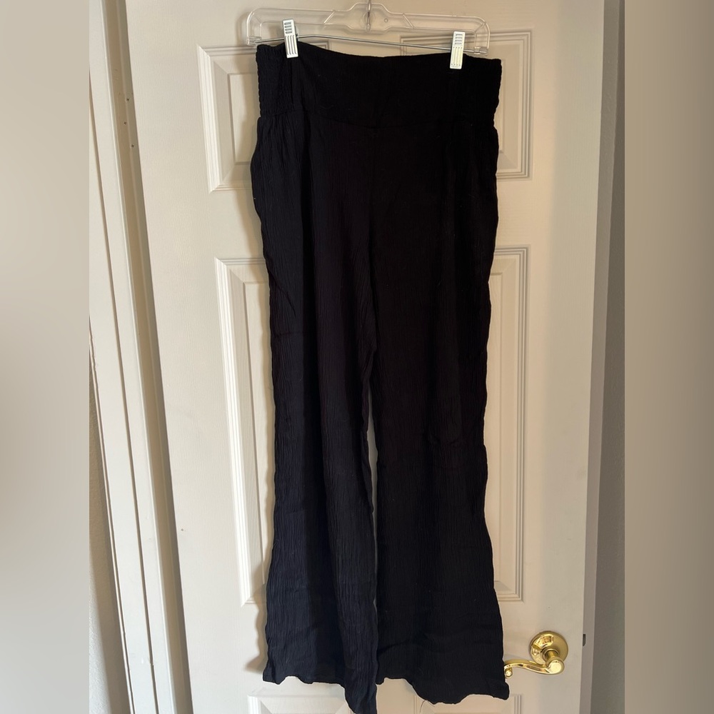 Wide leg black pants